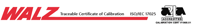 WALZ SCALE TRACEABLE CERTIFICATE OF CALIBRATION